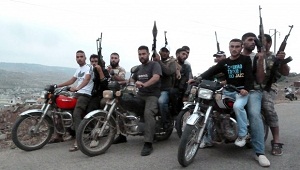 Des miliciens à Damas