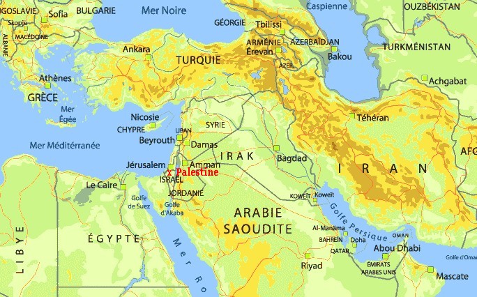 Carte Du Moyen Orient